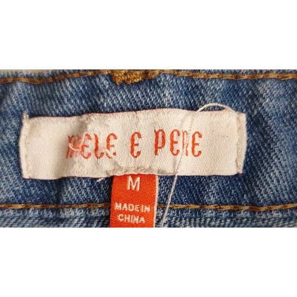 Mele Pere Booty Jean Shorts Woman M - Cut Offs Grunge Destroyed Distressed Denim - Picture 11 of 12